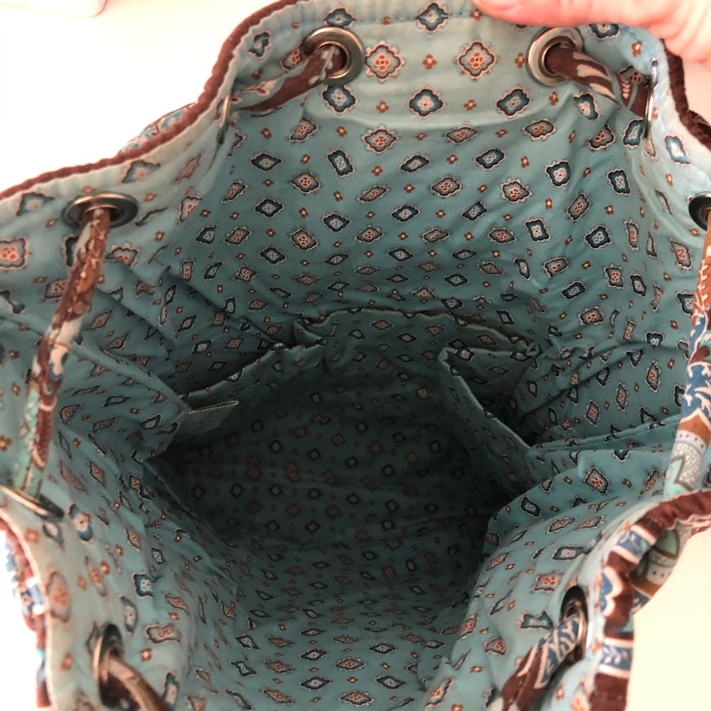 Vera Bradley Java Blue Drawstring Backpack - image 4